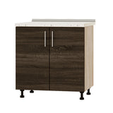 Кухонный модуль под мойку Оптима Низ Н84-800 Дуб Сонома/Дуб Сонома Трюфель (без столешницы) 800х461х820 мм (DTM-072157)