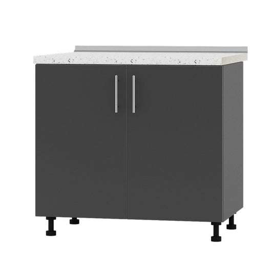 Кухонный модуль под мойку Оптима Низ Н84-900 Антрацит/Антрацит (без столешницы) 900х461х820 мм (DTM-072159)