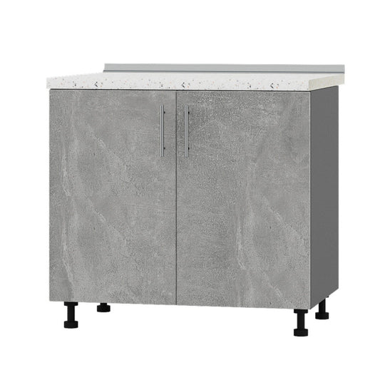 Кухонный модуль под мойку Оптима Низ Н84-900 Антрацит/Бетон (без столешницы) 900х461х820 мм (DTM-072160)