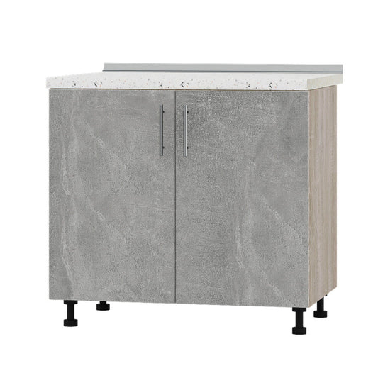 Кухонный модуль под мойку Оптима Низ Н84-900 Дуб Сонома/Бетон (без столешницы) 900х461х820 мм (DTM-072174)