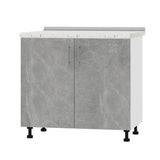 Кухонный модуль под мойку Оптима Низ Н84-900 Белый/Бетон (без столешницы) 900х461х820 мм (DTM-072167)