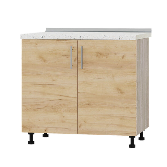 Кухонный модуль под мойку Оптима Низ Н84-900 Дуб Сонома/Дуб Крафт Золотой (без столешницы) 900х461х820 мм (DTM-072176)