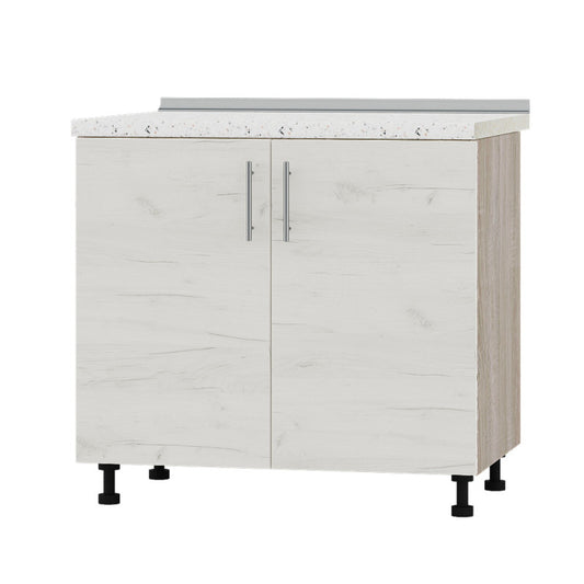 Кухонный модуль под мойку Оптима Низ Н84-900 Дуб Сонома/Дуб Крафт Белый (без столешницы) 900х461х820 мм (DTM-072175)