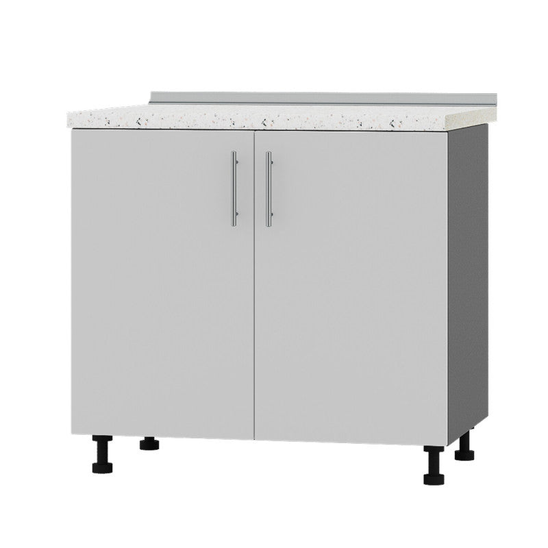 Кухонный модуль под мойку Оптима Низ Н84-900 Антрацит/Нимфея Альба (Белый) (без столешницы) 900х461х820 мм (DTM-072165)