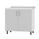 Кухонный модуль под мойку Оптима Низ Н84-900 Белый/Нимфея Альба (Белый) (без столешницы) 900х461х820 мм (DTM-072172)