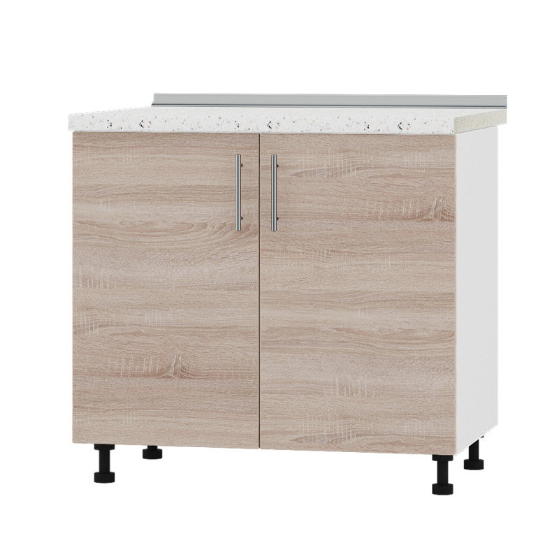 Кухонный модуль под мойку Оптима Низ Н84-900 Белый/Дуб Сонома (без столешницы) 900х461х820 мм (DTM-072170)