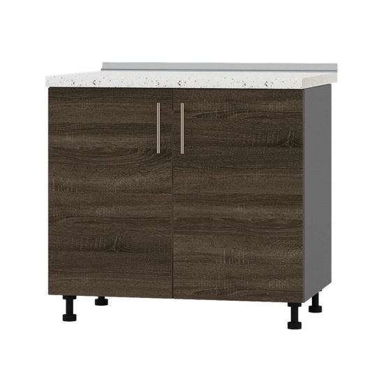 Кухонный модуль под мойку Оптима Низ Н84-900 Антрацит/Дуб Сонома Трюфель (без столешницы) 900х461х820 мм (DTM-072164)