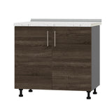 Кухонный модуль под мойку Оптима Низ Н84-900 Антрацит/Дуб Сонома Трюфель (без столешницы) 900х461х820 мм (DTM-072164)