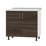 Кухонный модуль под мойку Оптима Низ Н84-900 Белый/Дуб Сонома Трюфель (без столешницы) 900х461х820 мм (DTM-072171)