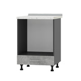 Кухонный модуль под духовку Оптима Низ Н85-600 Антрацит/Бетон (без столешницы) 600х461х820 мм (DTM-072181)