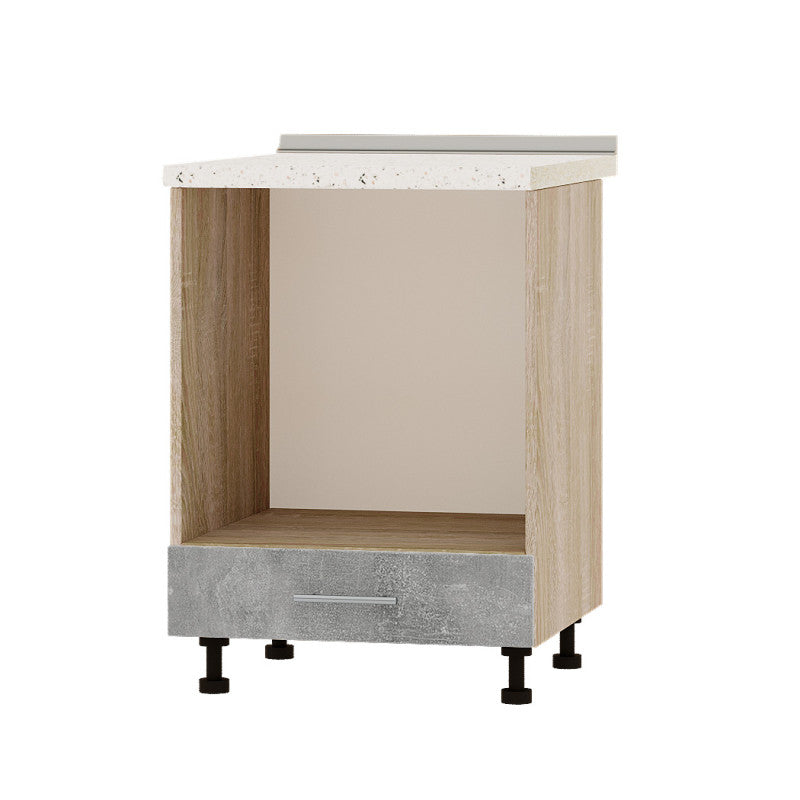 Кухонный модуль под духовку Оптима Низ Н85-600 Дуб Сонома/Бетон (без столешницы) 600х461х820 мм (DTM-072202)
