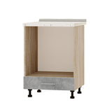 Кухонный модуль под духовку Оптима Низ Н85-600 Дуб Сонома/Бетон (без столешницы) 600х461х820 мм (DTM-072202)