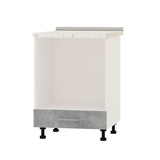 Кухонный модуль под духовку Оптима Низ Н85-600 Белый/Бетон (без столешницы) 600х461х820 мм (DTM-072188)