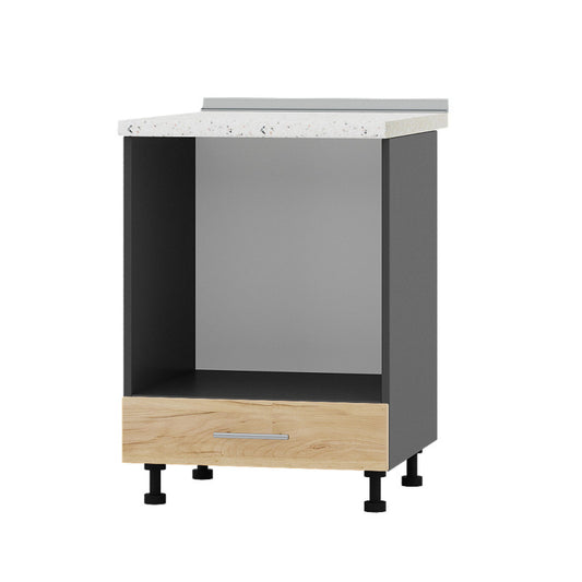 Кухонный модуль под духовку Оптима Низ Н85-600 Антрацит/Дуб Крафт Золотой (без столешницы) 600х461х820 мм (DTM-072183)