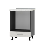 Кухонный модуль под духовку Оптима Низ Н85-600 Антрацит/Дуб Крафт Белый (без столешницы) 600х461х820 мм (DTM-072182)