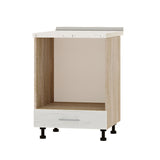 Кухонный модуль под духовку Оптима Низ Н85-600 Дуб Сонома/Дуб Крафт Белый (без столешницы) 600х461х820 мм (DTM-072203)