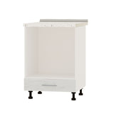 Кухонный модуль под духовку Оптима Низ Н85-600 Белый/Дуб Крафт Белый (без столешницы) 600х461х820 мм (DTM-072189)