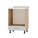 Кухонный модуль под духовку Оптима Низ Н85-600 Дуб Сонома/Нимфея Альба (Белый) (без столешницы) 600х461х820 мм (DTM-072207)