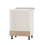 Кухонный модуль под духовку Оптима Низ Н85-600 Белый/Дуб Сонома (без столешницы) 600х461х820 мм (DTM-072191)