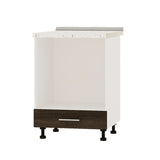 Кухонный модуль под духовку Оптима Низ Н85-600 Белый/Дуб Сонома Трюфель (без столешницы) 600х461х820 мм (DTM-072192)