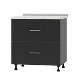 Кухонный модуль 2 ящика Оптима Низ Н86-800 Антрацит/Антрацит (без столешницы) 800х461х820 мм (DTM-071983)