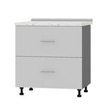 Кухонный модуль 2 ящика Оптима Низ Н86-800 Антрацит/Нимфея Альба (Белый) (без столешницы) 800х461х820 мм (DTM-071989)