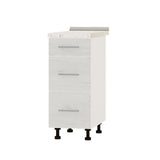 Кухонный модуль 3 ящика Оптима Низ Н87-350 Белый/Дуб Крафт Белый (без столешницы) 350х461х820 мм (DTM-072013)