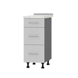 Кухонный модуль 3 ящика Оптима Низ Н87-350 Антрацит/Нимфея Альба (Белый) (без столешницы) 350х461х820 мм (DTM-072010)