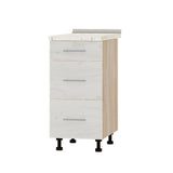 Кухонный модуль 3 ящика Оптима Низ Н87-400 Дуб Сонома/Дуб Крафт Белый (без столешницы) 400х461х820 мм (DTM-071959)