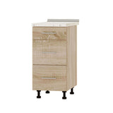 Кухонный модуль 3 ящика Оптима Низ Н87-400 Дуб Сонома/Дуб Сонома (без столешницы) 400х461х820 мм (DTM-071961)