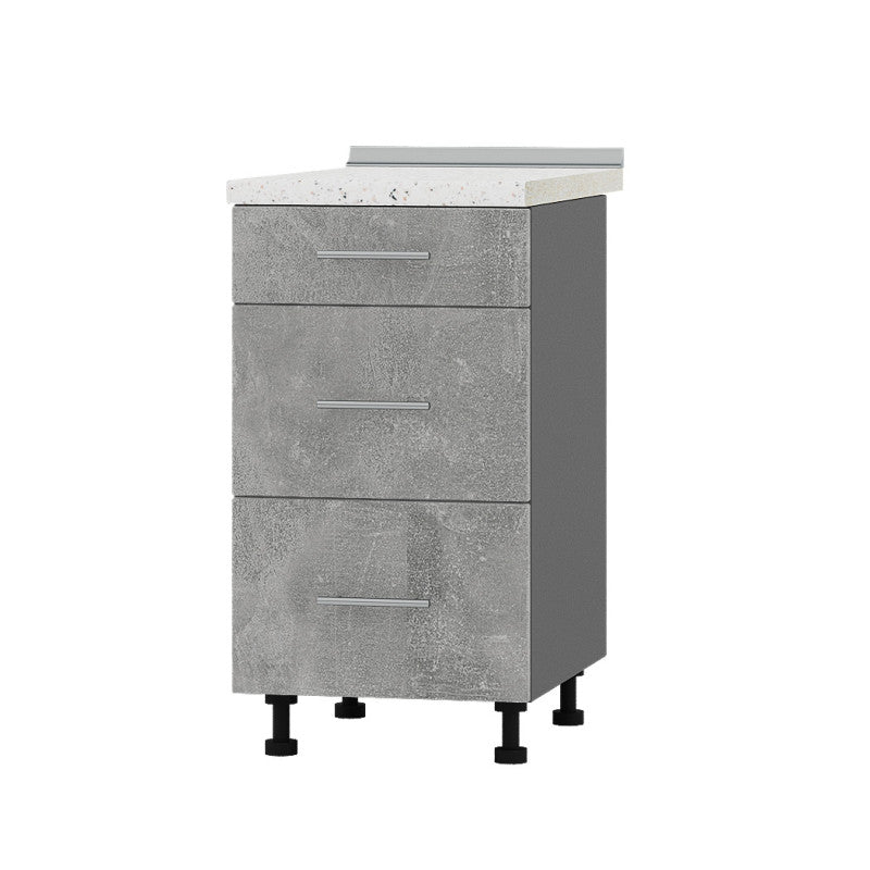 Кухонный модуль 3 ящика Оптима Низ Н87-450 Антрацит/Бетон (без столешницы) 450х461х820 мм (DTM-071965)