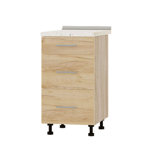 Кухонный модуль 3 ящика Оптима Низ Н87-450 Дуб Сонома/Дуб Крафт Золотой (без столешницы) 450х461х820 мм (DTM-071809)