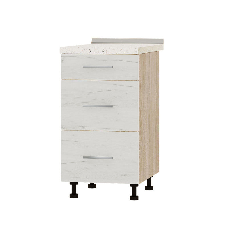 Кухонный модуль 3 ящика Оптима Низ Н87-450 Дуб Сонома/Дуб Крафт Белый (без столешницы) 450х461х820 мм (DTM-071808)