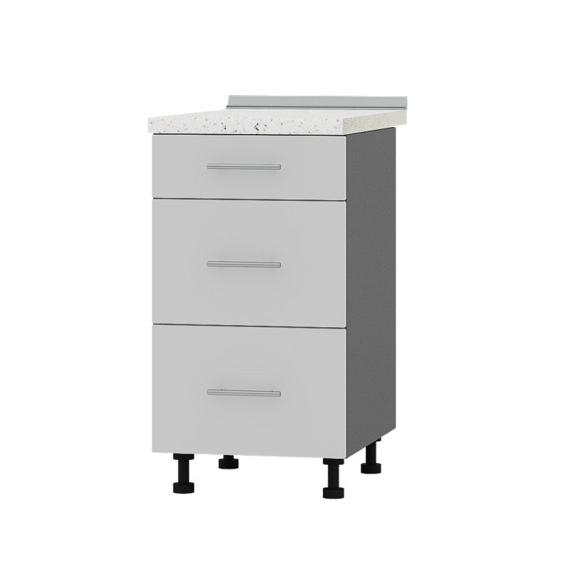 Кухонный модуль 3 ящика Оптима Низ Н87-450 Антрацит/Нимфея Альба (Белый) (без столешницы) 450х461х820 мм (DTM-071970)