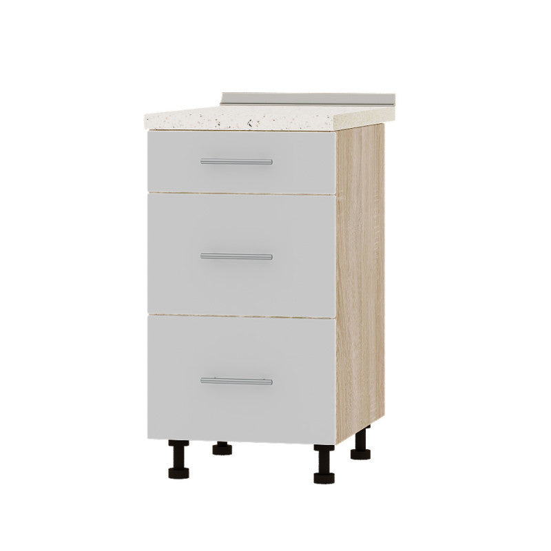 Кухонный модуль 3 ящика Оптима Низ Н87-450 Дуб Сонома/Нимфея Альба (Белый) (без столешницы) 450х461х820 мм (DTM-071812)