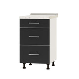 Кухонный модуль 3 ящика Оптима Низ Н87-500 Белый/Антрацит (без столешницы) 500х461х820 мм (DTM-071820)