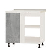 Кухонный модуль угловой Оптима Низ Н89-845 Белый/Бетон (без столешницы) (DTM-071842)