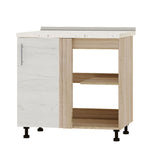 Кухонный модуль угловой Оптима Низ Н89-845 Дуб Сонома/Дуб Крафт Белый (без столешницы) (DTM-071857)