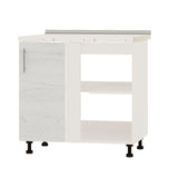 Кухонный модуль угловой Оптима Низ Н89-845 Белый/Дуб Крафт Белый (без столешницы) (DTM-071843)