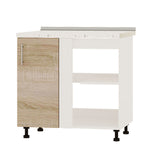 Кухонный модуль угловой Оптима Низ Н89-845 Белый/Дуб Сонома (без столешницы) (DTM-071845)