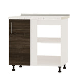 Кухонный модуль угловой Оптима Низ Н89-845 Белый/Дуб Сонома Трюфель (без столешницы) (DTM-071846)