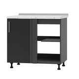 Кухонный модуль угловой Оптима Низ Н89-895 Антрацит/Антрацит (без столешницы) (DTM-071862)