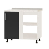 Кухонный модуль угловой Оптима Низ Н89-895 Белый/Антрацит (без столешницы) 895х461х820 мм (DTM-071787)