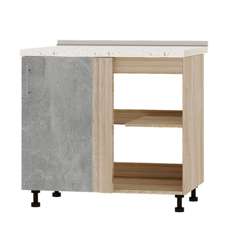 Кухонный модуль угловой Оптима Низ Н89-895 Дуб Сонома/Бетон (без столешницы) 895х461х820 мм (DTM-071802)