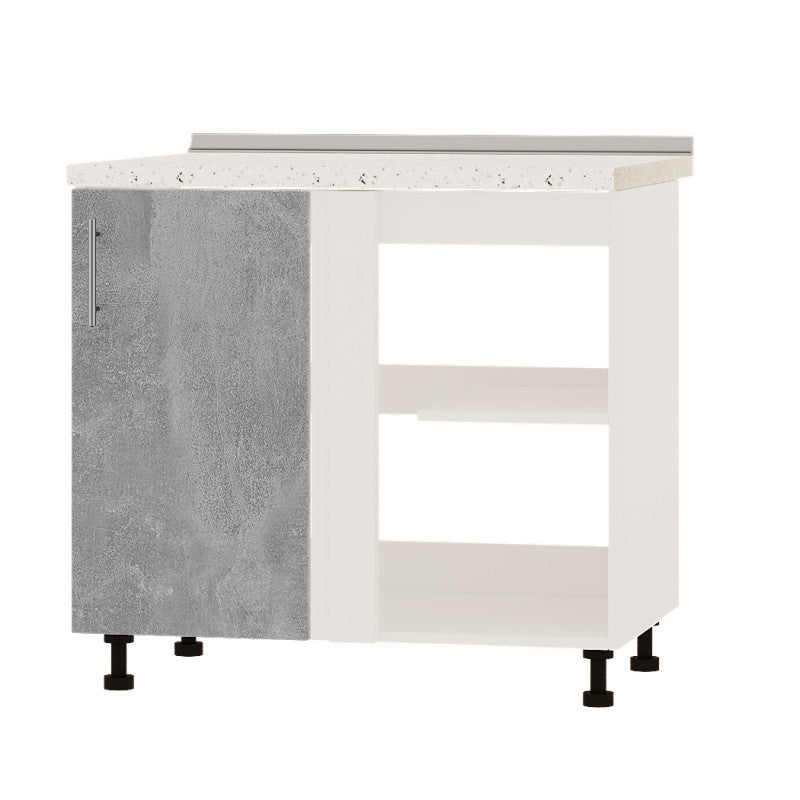 Кухонный модуль угловой Оптима Низ Н89-895 Белый/Бетон (без столешницы) 895х461х820 мм (DTM-071788)