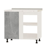 Кухонный модуль угловой Оптима Низ Н89-895 Белый/Бетон (без столешницы) 895х461х820 мм (DTM-071788)