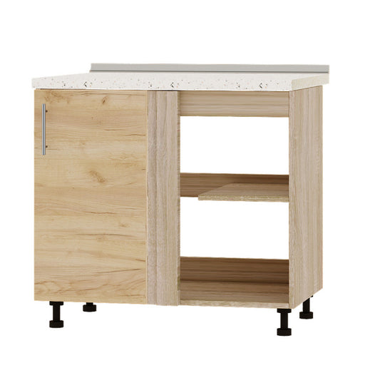 Кухонный модуль угловой Оптима Низ Н89-895 Дуб Сонома/Дуб Крафт Золотой (без столешницы) 895х461х820 мм (DTM-071584)