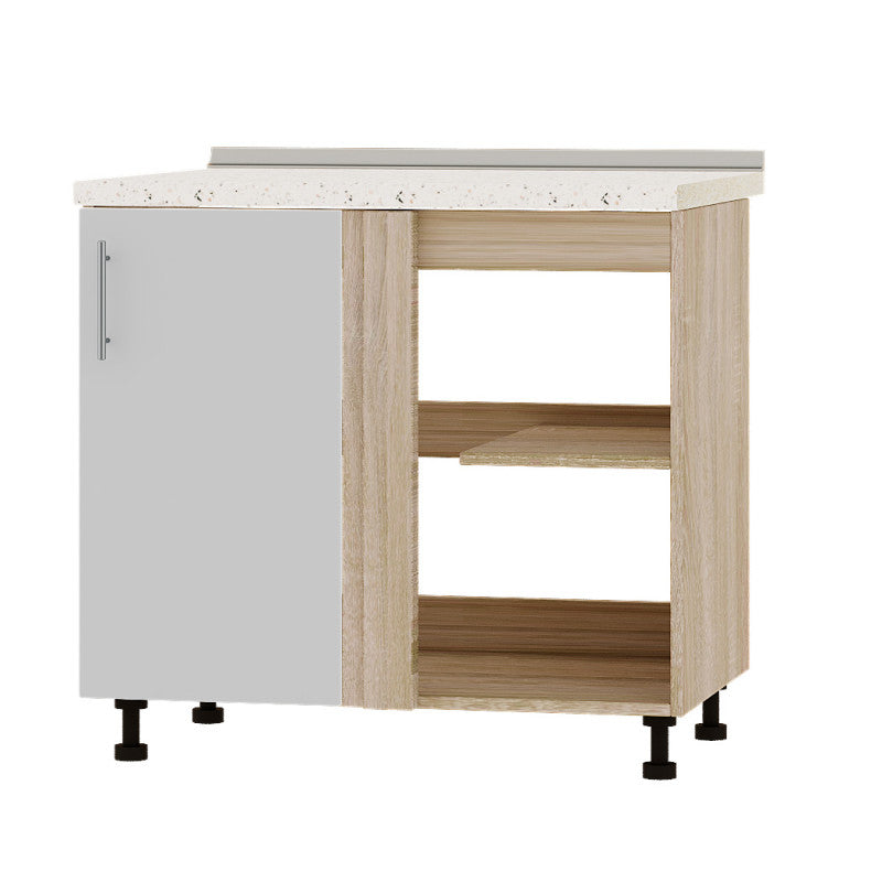 Кухонный модуль угловой Оптима Низ Н89-895 Дуб Сонома/Нимфея Альба (Белый) (без столешницы) 895х461х820 мм (DTM-071587)