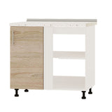 Кухонный модуль угловой Оптима Низ Н89-895 Белый/Дуб Сонома (без столешницы) 895х461х820 мм (DTM-071791)