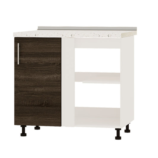 Кухонный модуль угловой Оптима Низ Н89-895 Белый/Дуб Сонома Трюфель (без столешницы) 895х461х820 мм (DTM-071792)